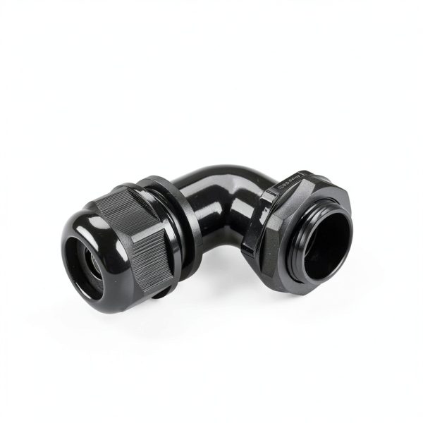LeMotech M12 Cable Gland 90° Adjustable Nylon Strain Relief 6pcs Black-2