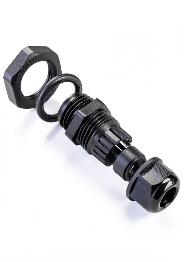 2 Pcs 1" NPT Nylon Cable Glands, Black Strain Relief Cable Cord Connector IP68 Waterproof Junction Box Wire Protectors Adjustable for 18-25mm Cable Diameter-2