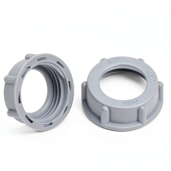 50 Pcs Plastic Insulating Bushing Threaded Electrical Bushings for Emt, Rigid or Imc Conduit Fitting (1/2 Inch)-6