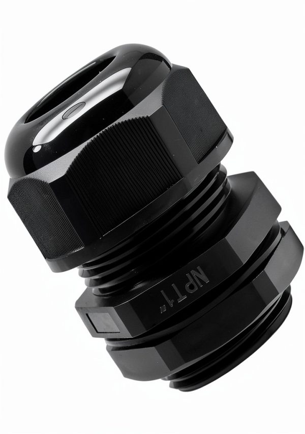 2 Pcs 1" NPT Nylon Cable Glands, Black Strain Relief Cable Cord Connector IP68 Waterproof Junction Box Wire Protectors Adjustable for 18-25mm Cable Diameter-3