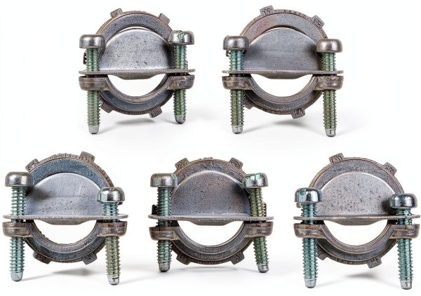 Hubbell-Raco 2711B5 Squeeze NMSC Cable Connector – Zinc, 5‑Pack-2