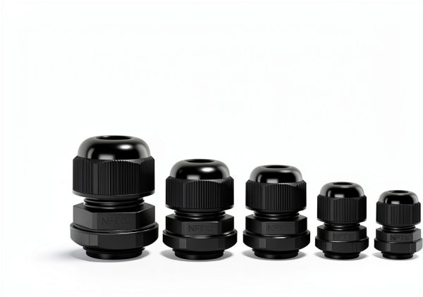 LeMotech 5 Pack NPT 1/2" Cable Glands Waterproof Adjustable 6-12mm Cable Connectors Black Nylon Joints with Gaskets-4