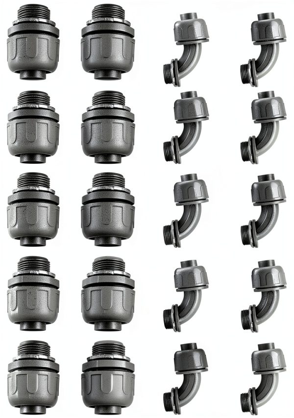 Conduit Connectors 3/4 Inch Liquid Tight Non Metallic PVC Fittings-0