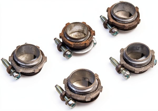 Hubbell-Raco 2711B5 Squeeze NMSC Cable Connector – Zinc, 5‑Pack-1