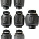 6Pcs 3/4 Inch NPT Liquid Tight Connector Nonmetallic Straight Electrical Conduit Connector Fitting, UL Listed PVC Flexible Conduit Fittings-0