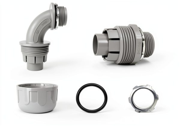 Conduit Connectors 3/4 Inch Liquid Tight Non Metallic PVC Fittings-2