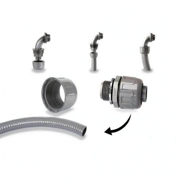 Conduit Connectors 3/4 Inch Liquid Tight Non Metallic PVC Fittings-4