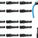 Waterproof Cable Gland Aandxmok PG7 20 Pcs Nylon PA66 Black-0