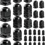 Joinfworld 72pcs Cable Glands Kit Waterproof Strain Relief Cord Connector Grip Weatherproof Cable Pass Through PG7 1/4" 1/2" 3/4" 1" NPT Wire Grommet-0