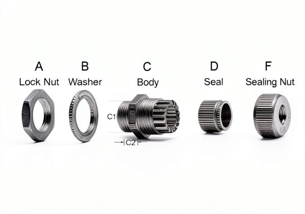 LeMotech 5 Pack NPT 1/2" Cable Glands Waterproof Adjustable 6-12mm Cable Connectors Black Nylon Joints with Gaskets-1